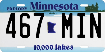 MN license plate 467MIN