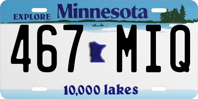 MN license plate 467MIQ