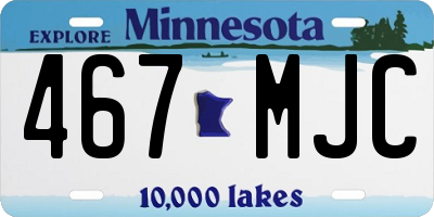 MN license plate 467MJC