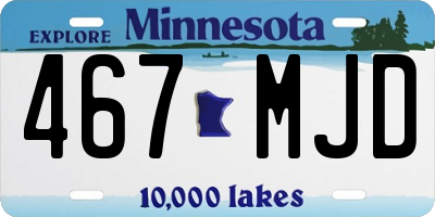MN license plate 467MJD