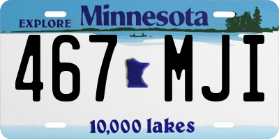 MN license plate 467MJI