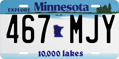 MN license plate 467MJY