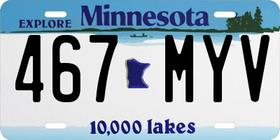MN license plate 467MYV