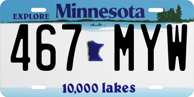 MN license plate 467MYW