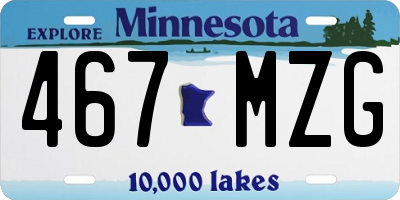 MN license plate 467MZG