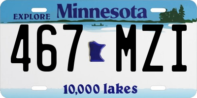 MN license plate 467MZI