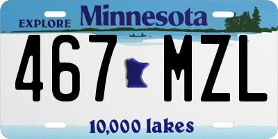 MN license plate 467MZL