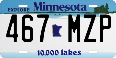 MN license plate 467MZP