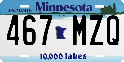 MN license plate 467MZQ