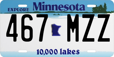 MN license plate 467MZZ