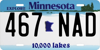 MN license plate 467NAD