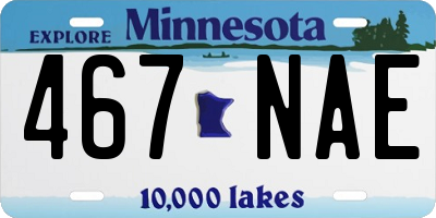MN license plate 467NAE