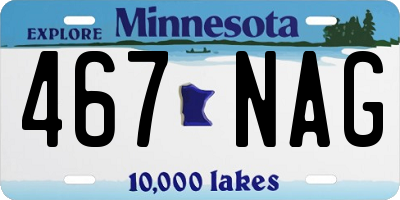 MN license plate 467NAG