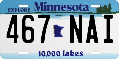 MN license plate 467NAI