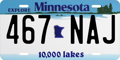 MN license plate 467NAJ