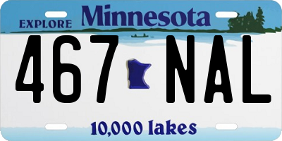 MN license plate 467NAL