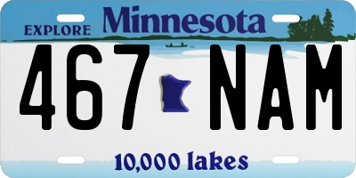 MN license plate 467NAM