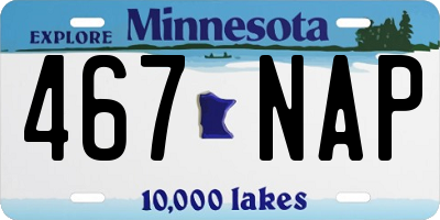 MN license plate 467NAP