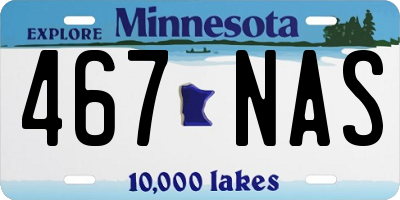 MN license plate 467NAS