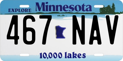 MN license plate 467NAV