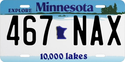 MN license plate 467NAX