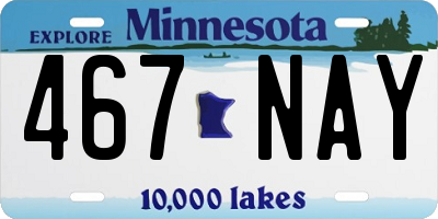 MN license plate 467NAY