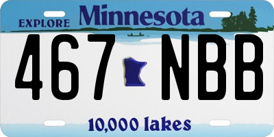 MN license plate 467NBB