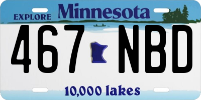 MN license plate 467NBD