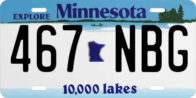 MN license plate 467NBG