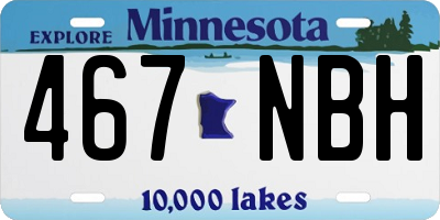 MN license plate 467NBH