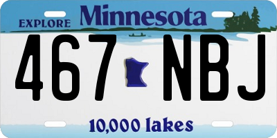 MN license plate 467NBJ