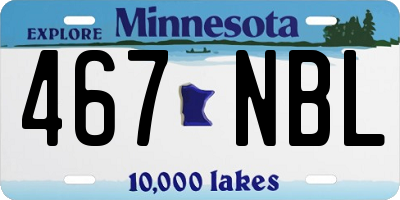 MN license plate 467NBL