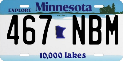 MN license plate 467NBM