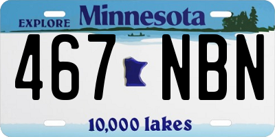 MN license plate 467NBN