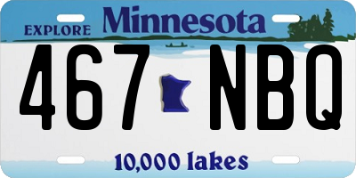 MN license plate 467NBQ