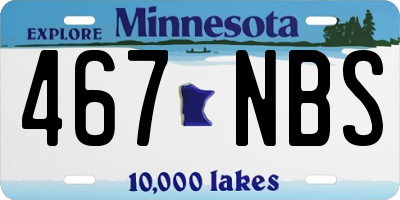 MN license plate 467NBS