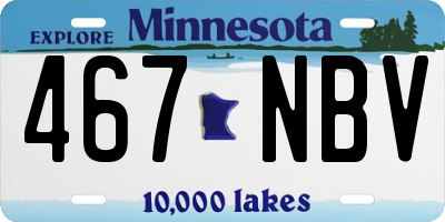 MN license plate 467NBV