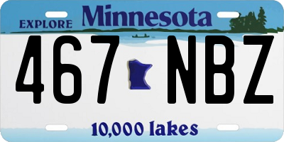 MN license plate 467NBZ