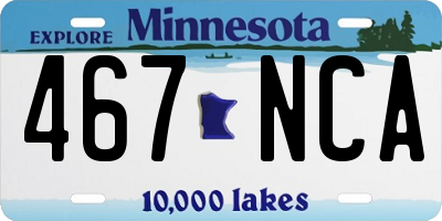 MN license plate 467NCA