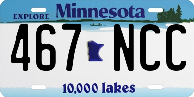 MN license plate 467NCC