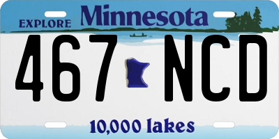MN license plate 467NCD