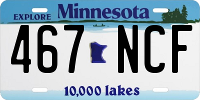 MN license plate 467NCF