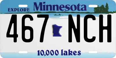 MN license plate 467NCH