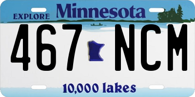 MN license plate 467NCM