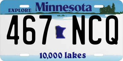 MN license plate 467NCQ