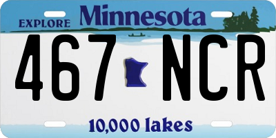 MN license plate 467NCR