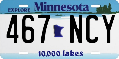 MN license plate 467NCY