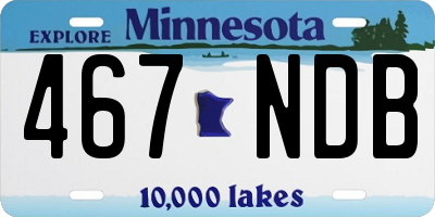 MN license plate 467NDB