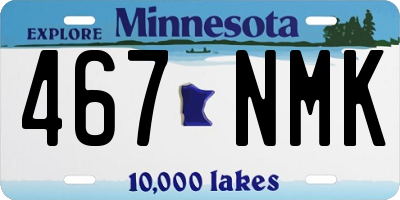 MN license plate 467NMK