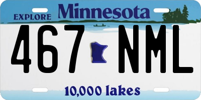 MN license plate 467NML
